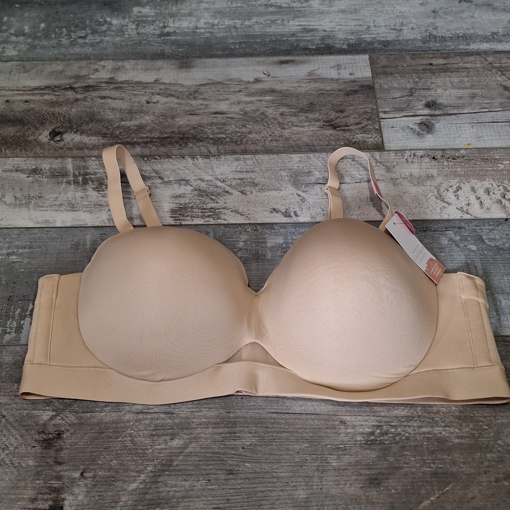 New Cacique Bra Size 44C Tan Nude Multiway Underwire Comfort Bliss